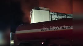 Italy: Massive Warehouse Fire in Caserta Requires Firefighters' Overnight Efforts