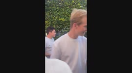 Clumsy Man Knocks Over BBQ Grill