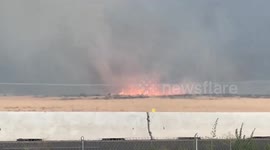 Lightning sparks wildfire as ferocious winds fan the flames in Arizona