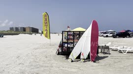 End of Summer Beach Crowds