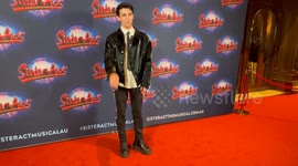 Ash Hodgkinson, known as Ash Magic arrives on the red carpet the Australian premier opening night of the musical Sister Act in Sydney, Australia