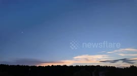 Chester, Virginia sky post-Debby: clear with sunset and distant storms