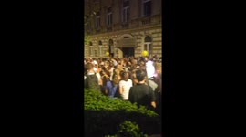 Taylor swift fans in Austria singing in the streets after concert cancellation