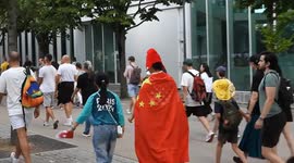 Spectators from the world arrive for Paris Olympics 2024 Closing Ceremony. Stade de France. 11 aug 2024.
