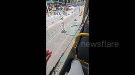 Bus window shatters mid-journey, injuring passengers in China