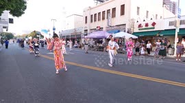 Grand parade Nissei week japanese festival in Los Angeles, California United States