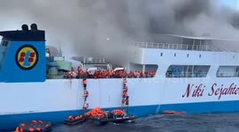 Passenger ship catches fire in Indonesian waters, 125 people evacuated