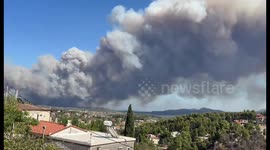 Major wildfire rages in Attica, Greece