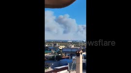 Greece: Wildfire Rages Northeast Of Athens Forcing Residents To Evacuate