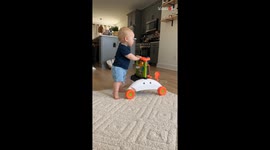 Little boy joyfully dances to his favorite song, 'I Like to Move It'