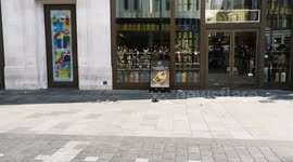 The scene after the stabbing of a women and an 11 year old girl at London's tourist hotspot Leicester Square