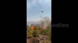 Greece: Extinguishing of the wildfires raging in New Makri