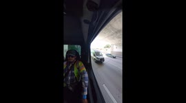 Loud and clear: TikToker silences LA tunnel with semi truck horn