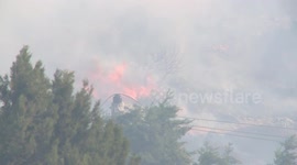 Massive wildfire reaches Athens suburbs, 100,000 acres scorched