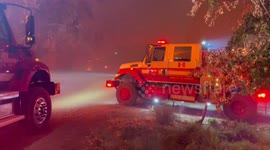 USA: Reno Firefighters Battling Gold Ranch Blaze in Verdi, NV