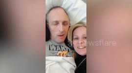 Dad walks again after having part of his skull removed following severe stroke
