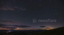 Perseid meteor shower dazzle night sky above southern China
