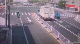 Tesla collides with bikers leaving two critically injured