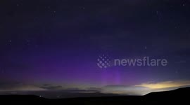 Watch this rare and spectacular display of the Northern lights over Wales