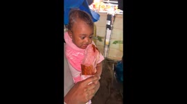 5-Month-Old Tries Turkey Leg For the First Time