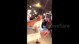 Groom Almost Lights Bride On Fire