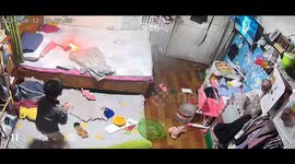 Quick-thinking Chinese boy extinguishes fire after hairdryer hidden under blanket ignites bed