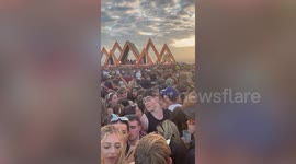 Moment festival goers were injured in 'crowd surge' at Boardmasters
