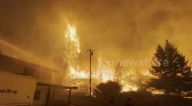 Firefighters battle wildfire on Gold Ranch Rd, Nevada