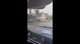 Enschede, the Netherlands: Intense rainfall nearly turns streets into river