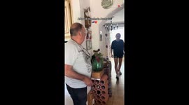 Woman's surprise return to her home in France moves beloved family member to tears