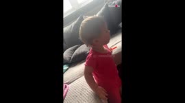 Little girl decides to be mama's girl and fetches money for mom