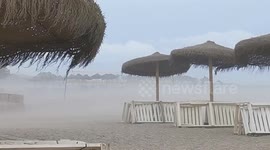Sandstorm on the beach