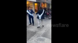 Javier Milei impersonators on the streets of Buenos Aires