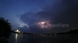 Supercell Thunderstorm Lightning Show - Sony Timelapse in UHD 4K