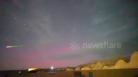 Perseid meteor shower lights up night sky with unexpected aurora