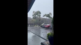 Tropical storm Ernesto hits Saint Martin with strong winds and rain