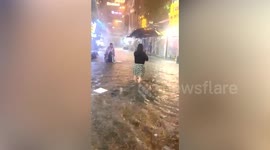 Heavy rain in Vietnam floods Hanoi's Old Quarter causing disruption