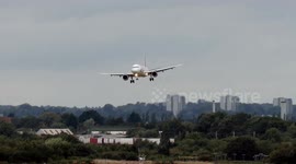 Scary! Planes rocked from side-to-side as pilots struggle to land in strong winds at Birmingham's BHX Airport