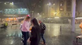 Sudden downpour of heavy rain in Sydney, Australia