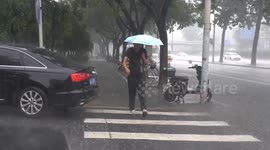 China: Sudden Rain Hit Beijing