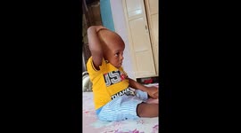 Baby Dominion Reacts to his first haircut at a  year and four months