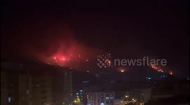 Wildfire continues in Turkey’s Izmir city