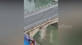 Decades-old brick bridge suddenly collapses