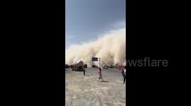 China: Huge Sandstorm on Grassland