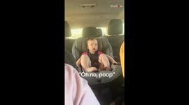 'Oh No... Poop!' - 2 y/o girl makes stinky revelation during car ride