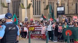 Protest to stop atrocities against Hindus, Buddhists and Christians in Bangladesh, Sydney, Australia