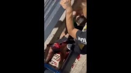 after bullfight in Calpe, where the runner's leg had to be amputated
