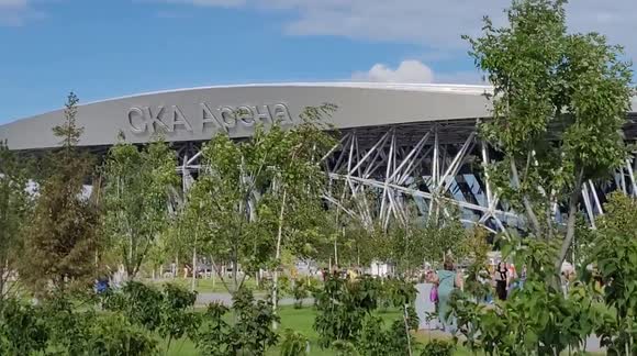 New built SKA Arena for hockey opens in St Petersburg, Russia