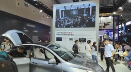 China: Tesla Pavilion at the 2024 WAIC in Shanghai