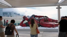 Huge 8-metre-long Deadpool installed in Hong Kong as 'Deadpool and Wolverine' releases
